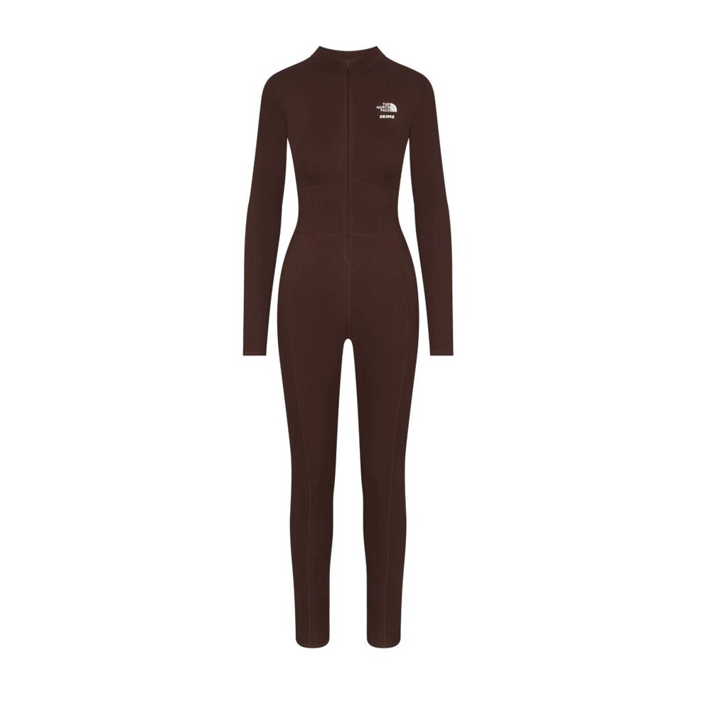 The North Face X SKIMS Size Small Refina Bodysuit COCOA Brown IN HAND